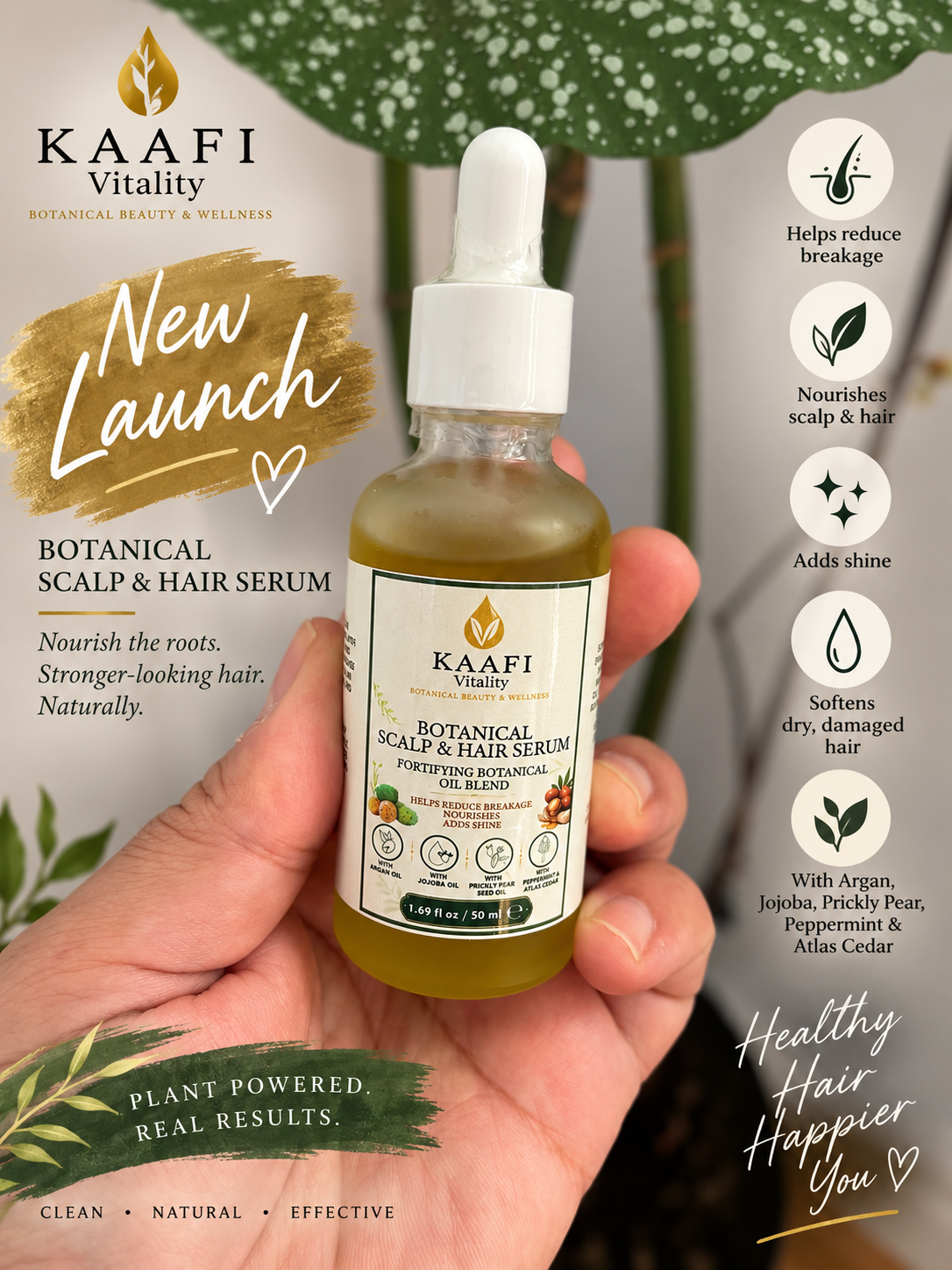 Botanical Scalp & Hair Serum Fortifying Hair Oil | 50ml