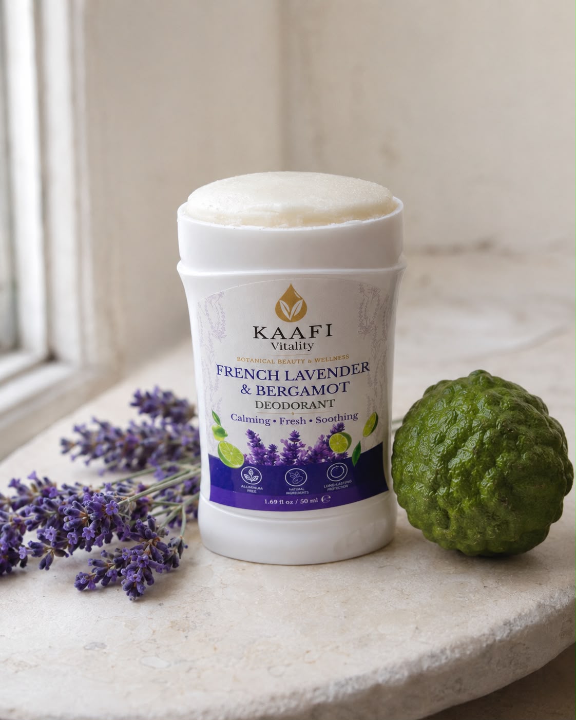 Kaafi Vitality French Lavender and Bergamot Deodorant Stick 50ml
