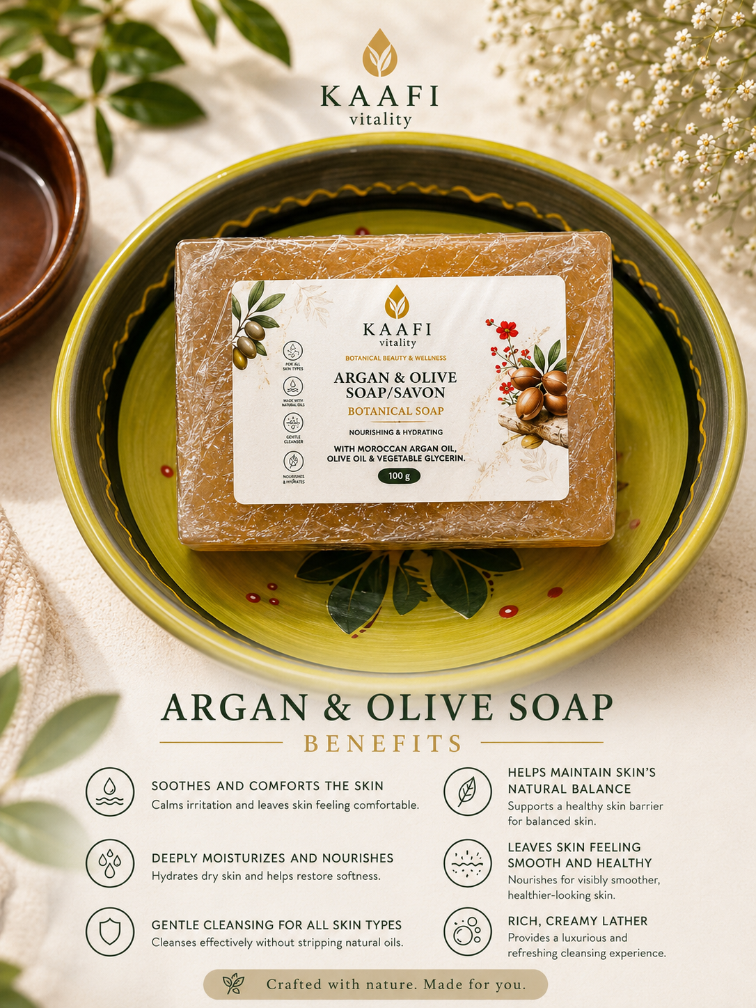 Argan & Olive Oil Soap 100g