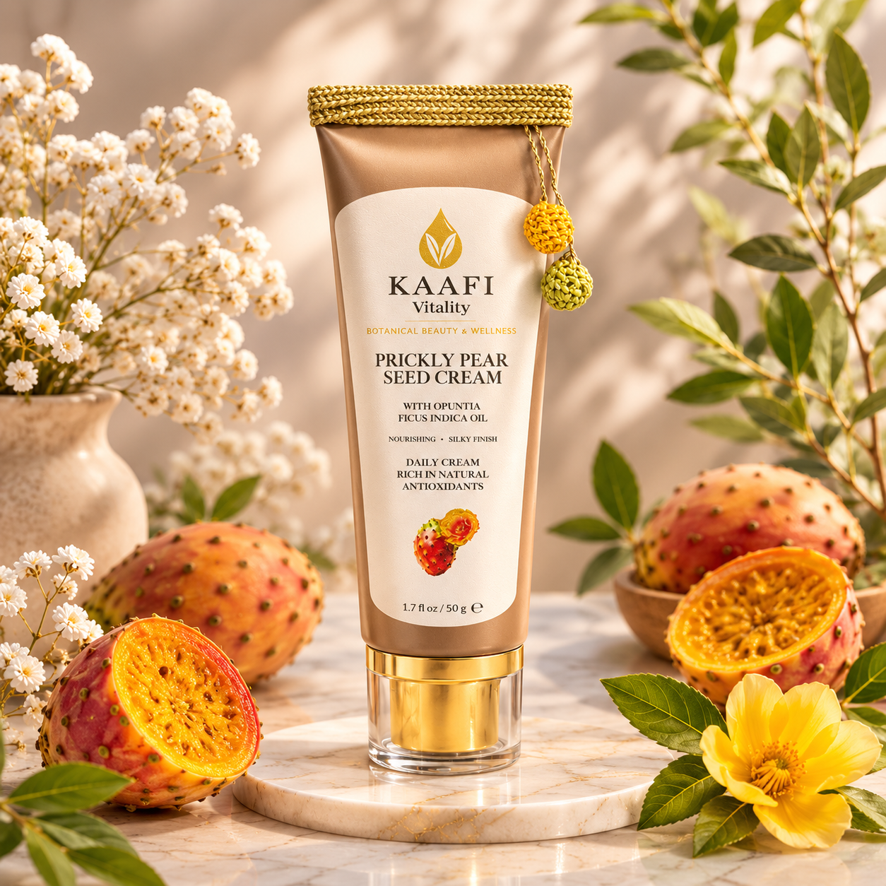 Prickly Pear Seed Cream – Hydrating & Anti-Aging Face Moisturizer | KAAFI Vitality