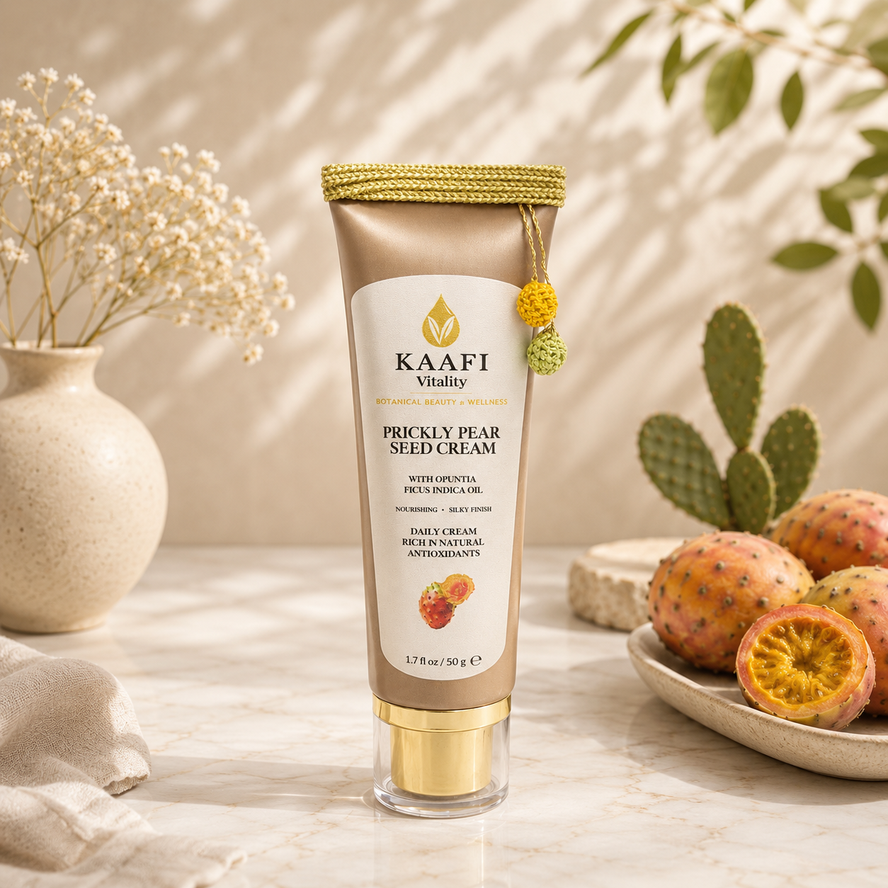 Prickly Pear Seed Cream – Hydrating & Anti-Aging Face Moisturizer | KAAFI Vitality