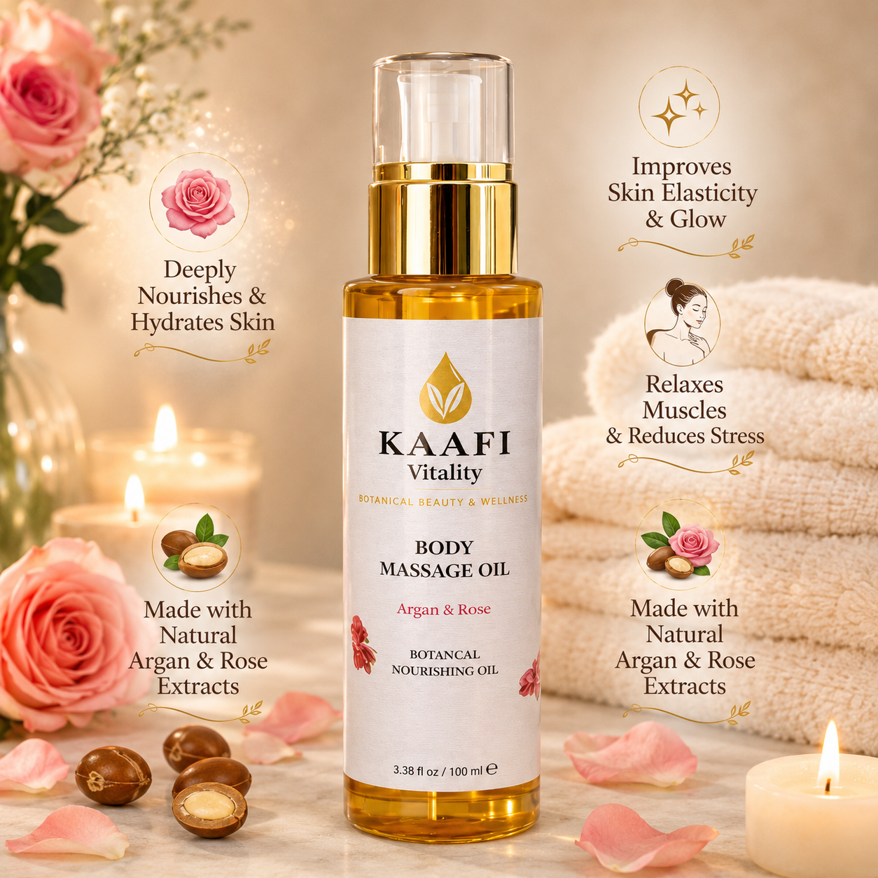 Glow Naturally with KAAFI Body Massage Oil