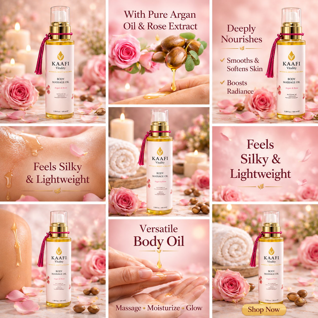 Glow Naturally with KAAFI Body Massage Oil