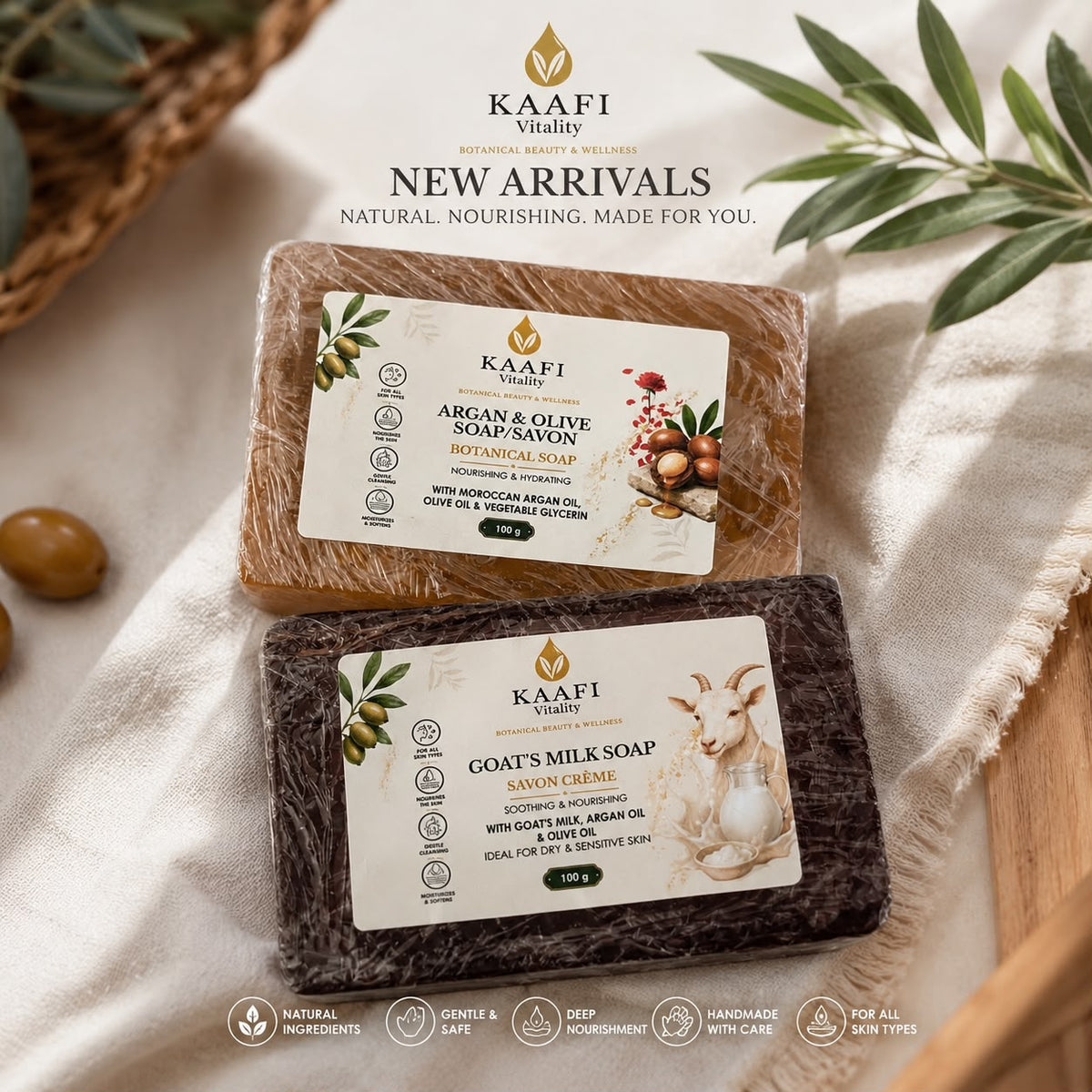 Argan & Olive Oil Soap Bundle (2 x 100g)